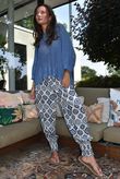 Ren Nerja Shirring Cuff Pant French Navy & Denim